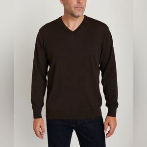Mario Gilberti Brown 100% Merino Wool Sweater Made in Italy Men’s XL